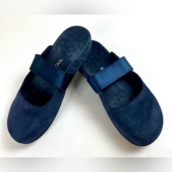 Vionic Blue Laurel Mules - Picture 1 of 7